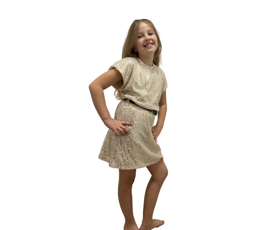 Fashion by Livana | Glitter pailletten jurk