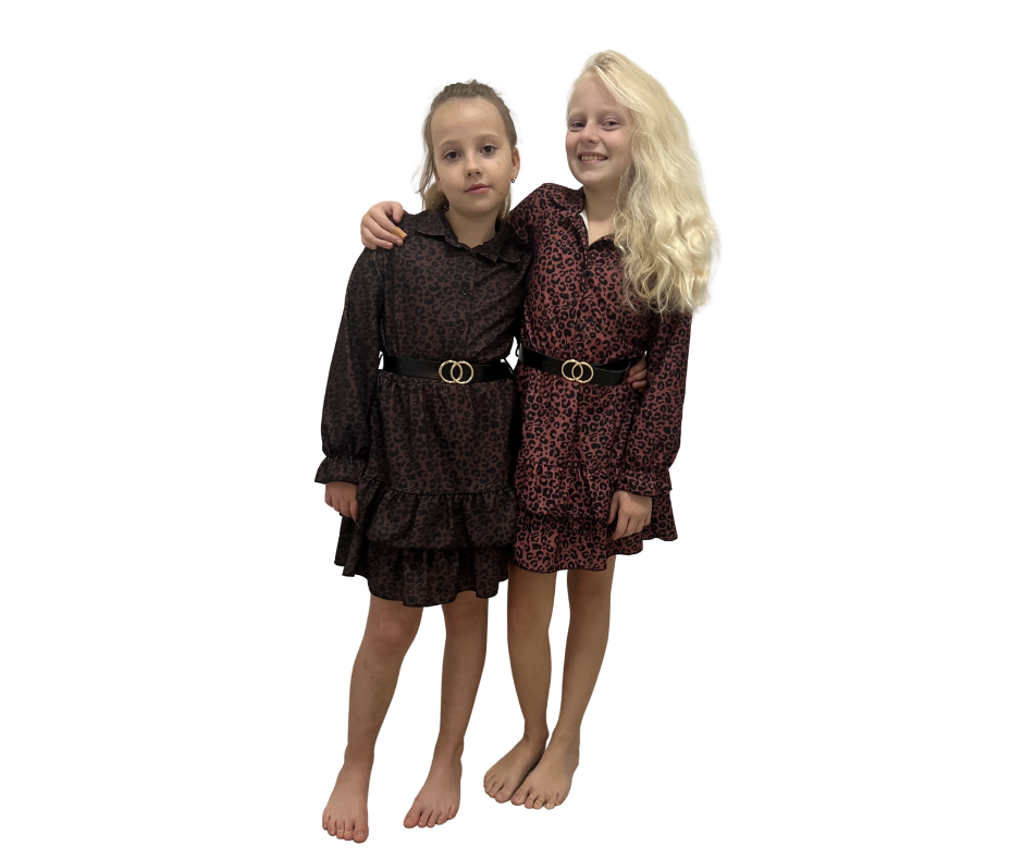 Fashion by Livana | Panter jurkje met ceintuur om de middel
