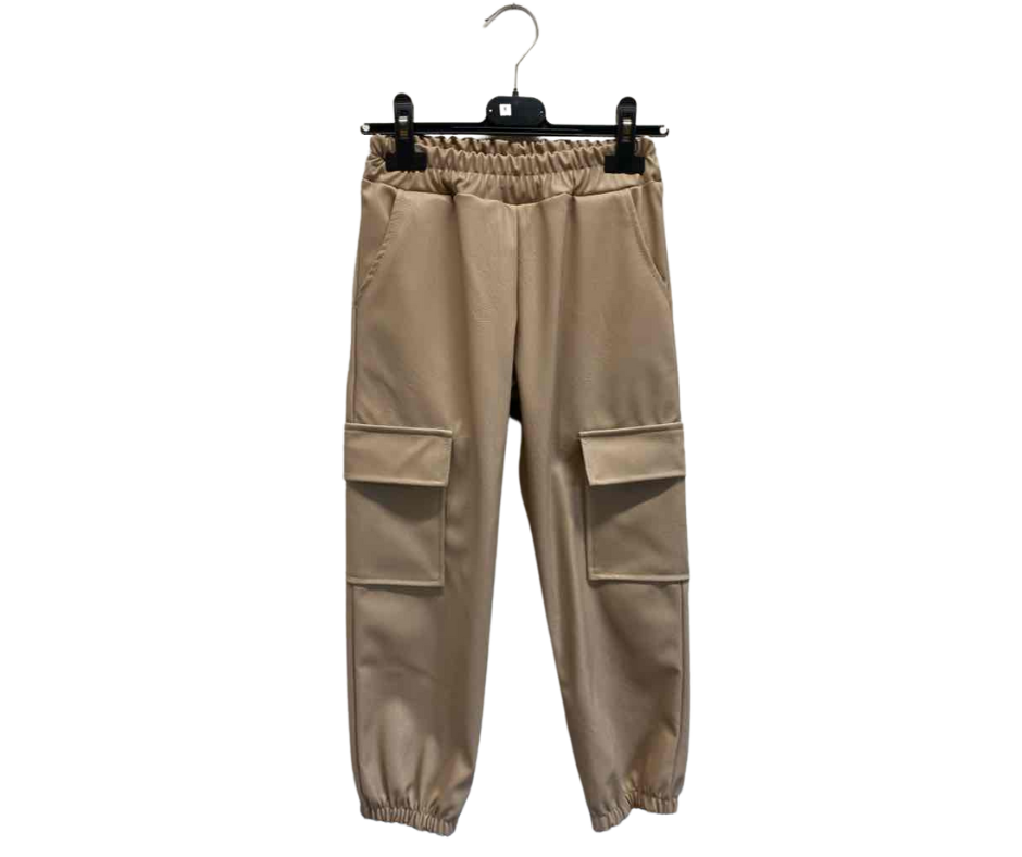 Fashion by Livana | Hippe leren cargobroek in 4 kleuren