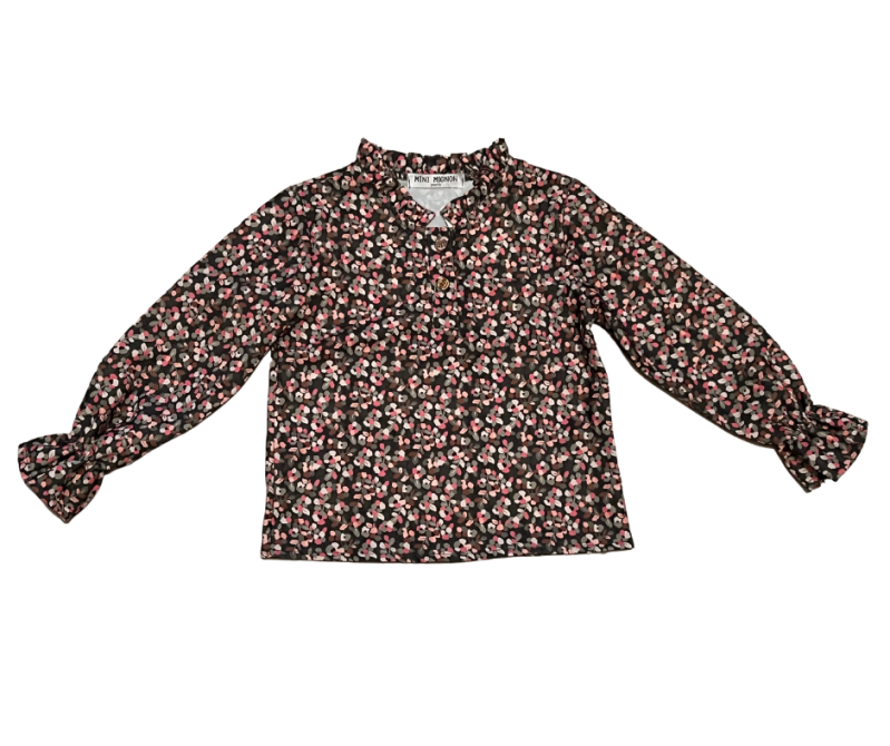 Fashion by Livana | Bloemen blouse lange mouw lichtgroen