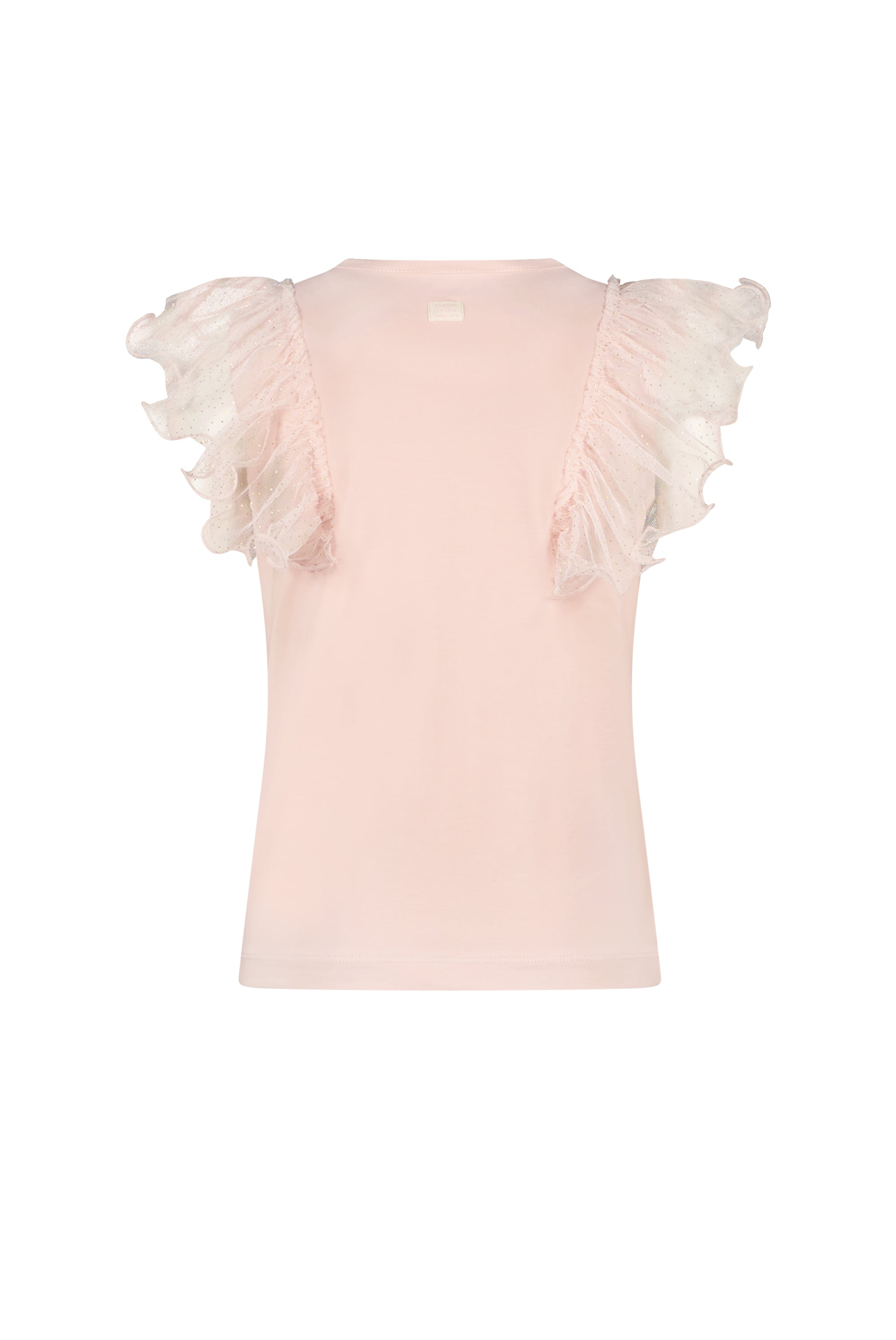 Fashion by Livana | Le chic, roze shirtje met tule glitter mouwen
