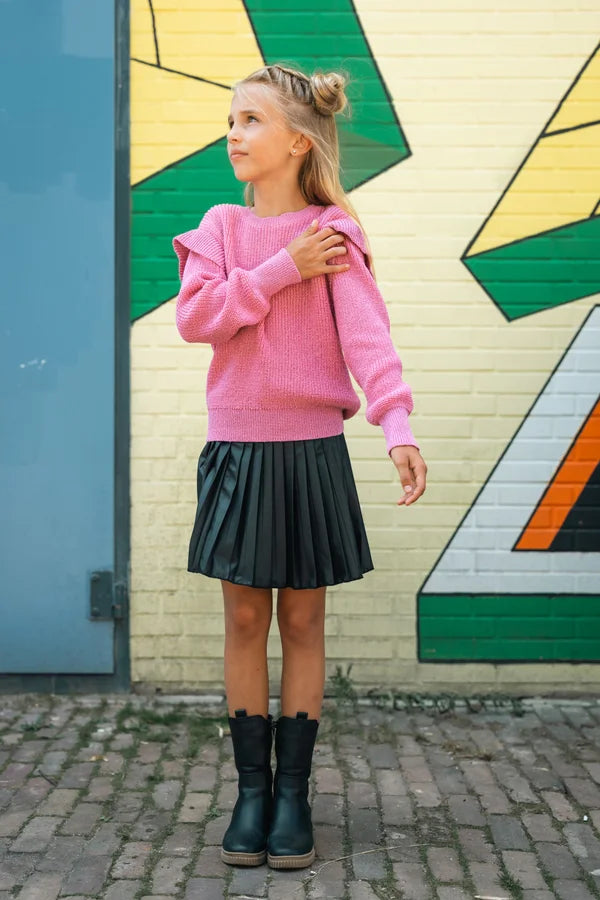 Fashion by Livana | Zwart leren rokje van Vinrose