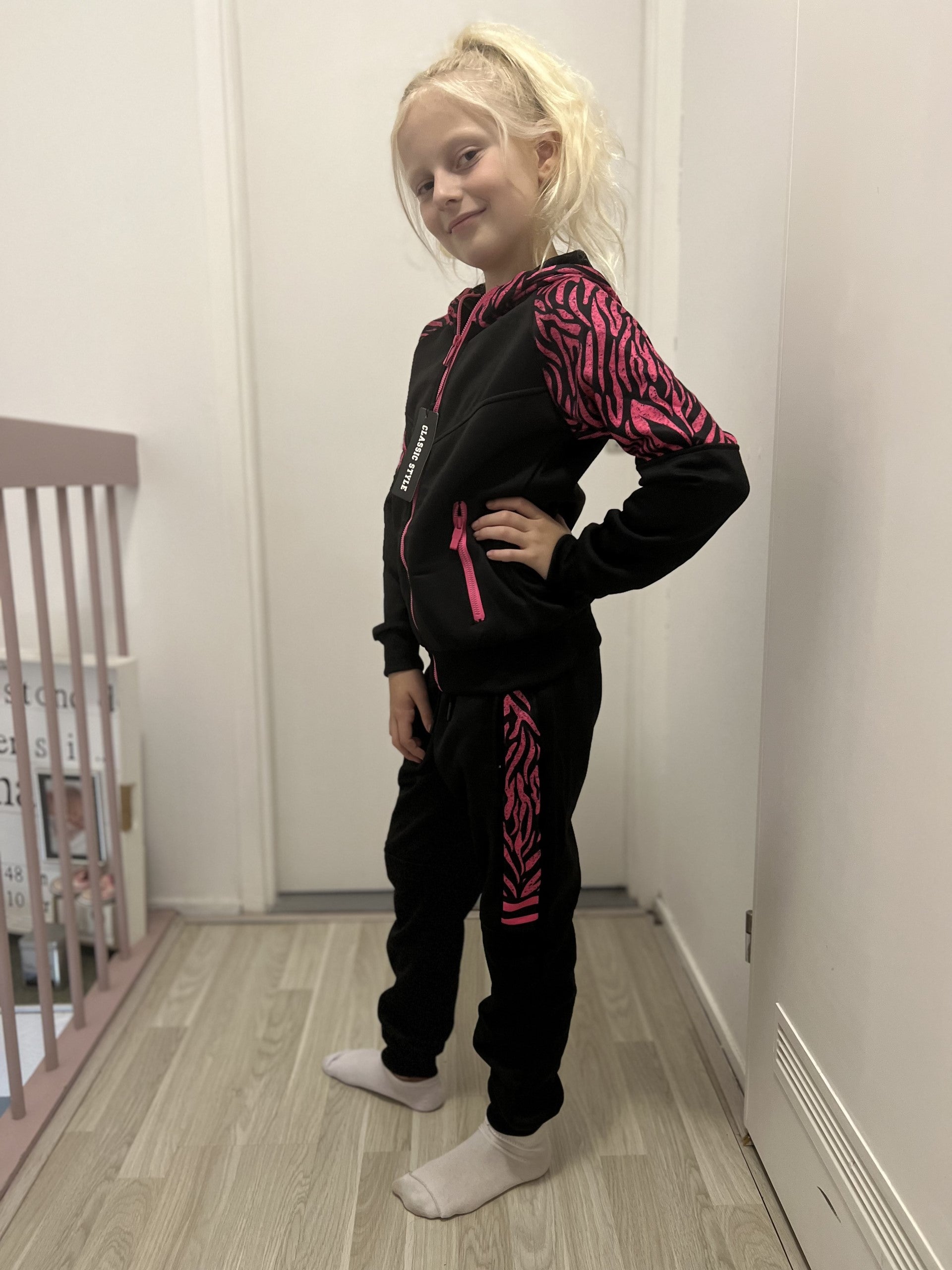 Fashion by Livana | Joggingpak zwart/roze