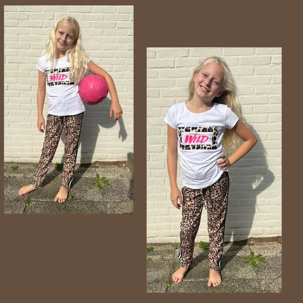Fashion by Livana | Panter print rechte broek
