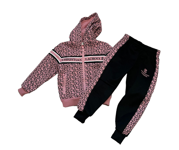 Fashion by Livana | Trainingspak Christian Lacroix roze/zwart