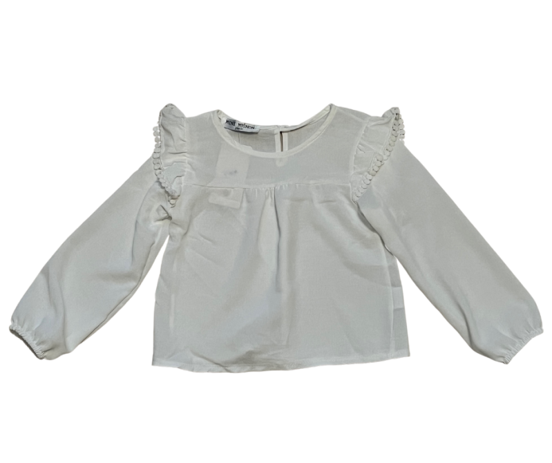 Fashion by Livana | Witte blouse met franjes