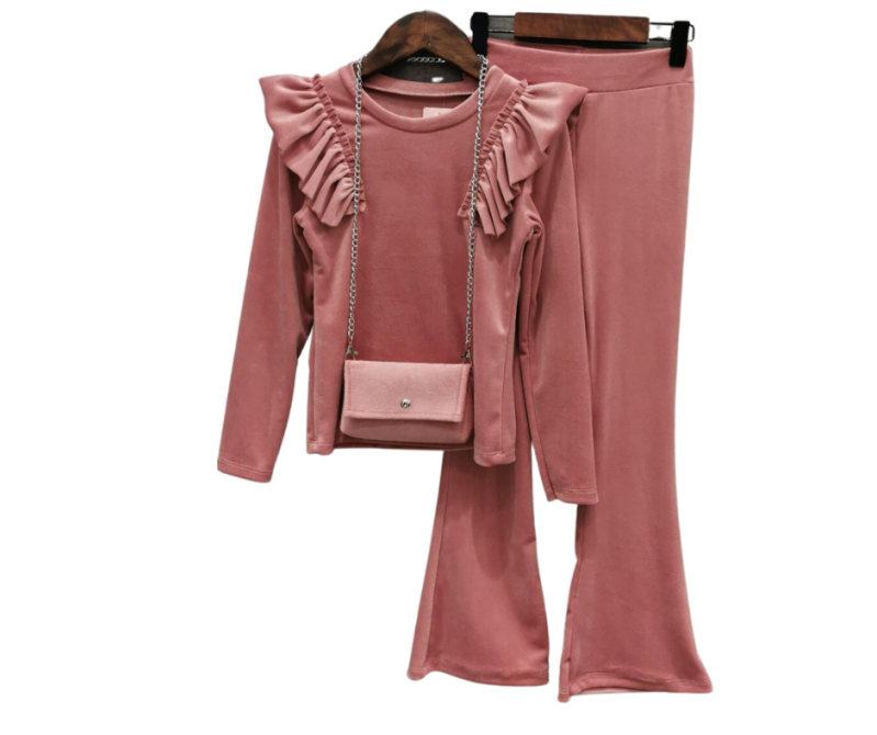 Fashion by Livana | Velvet pak oud roze