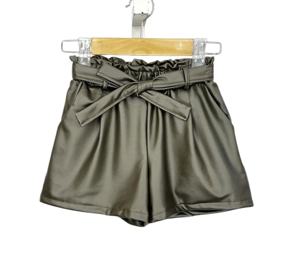 Fashion by Livana | Leren short groen