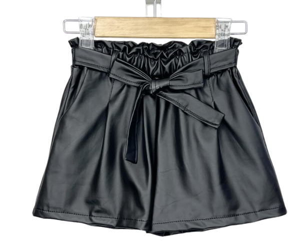 Fashion by Livana | Leren short zwart