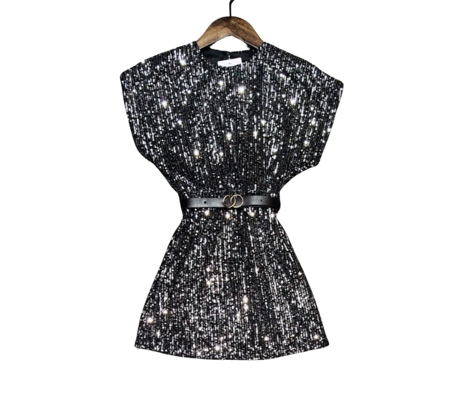 Fashion by Livana | Glitter pailletten jurk