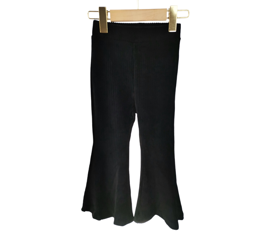 Fashion by Livana | Flair ribbel broek zwart