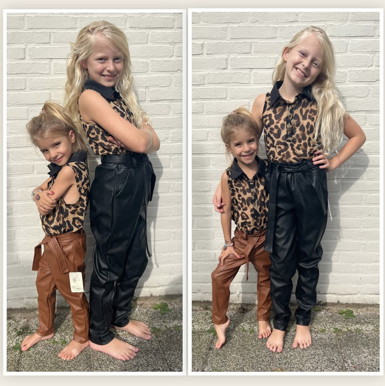 Fashion by Livana | Leren broek zwart