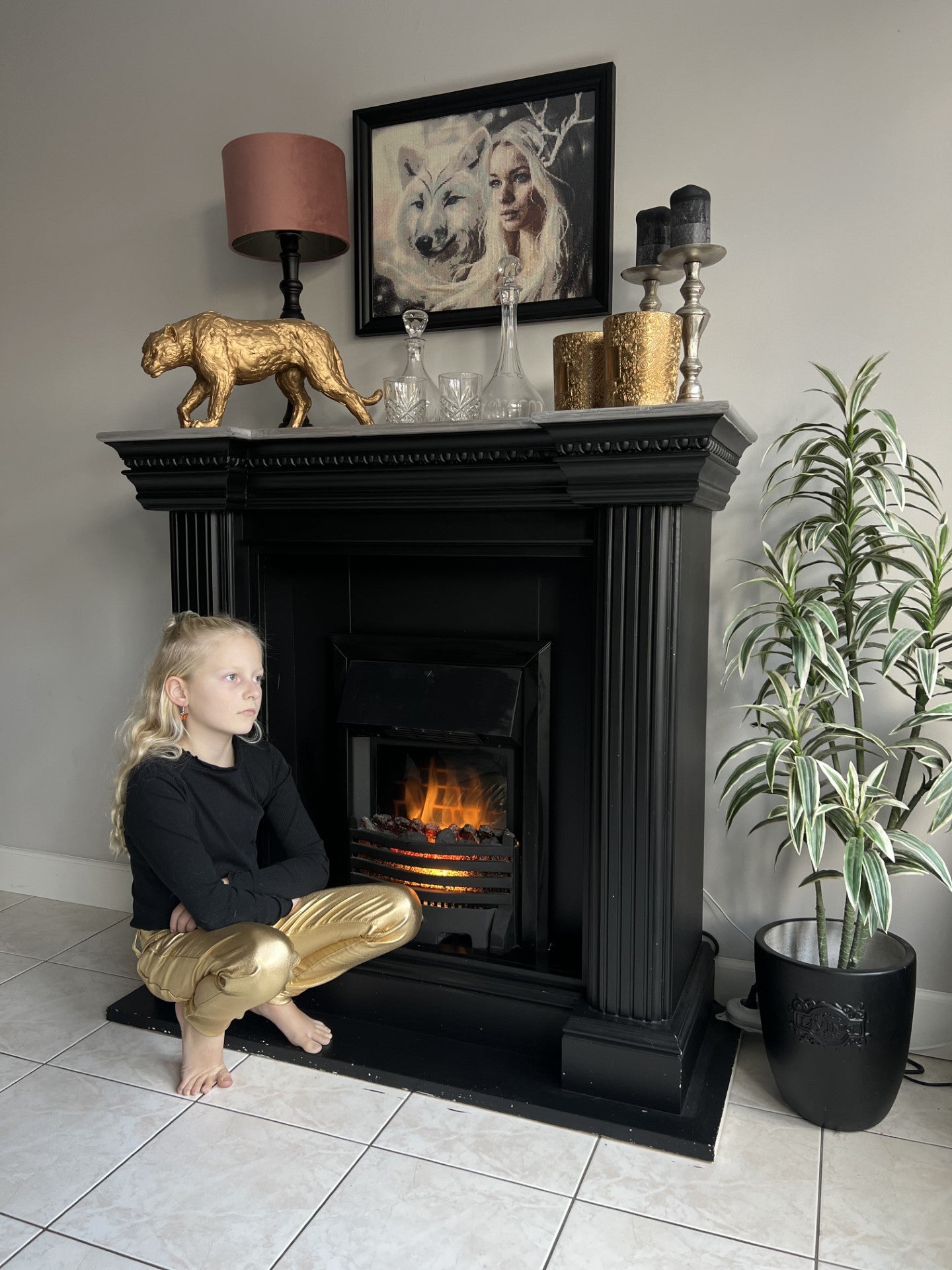 Fashion by Livana | Gouden stretch broek
