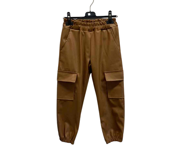 Fashion by Livana | Hippe leren cargobroek in 4 kleuren